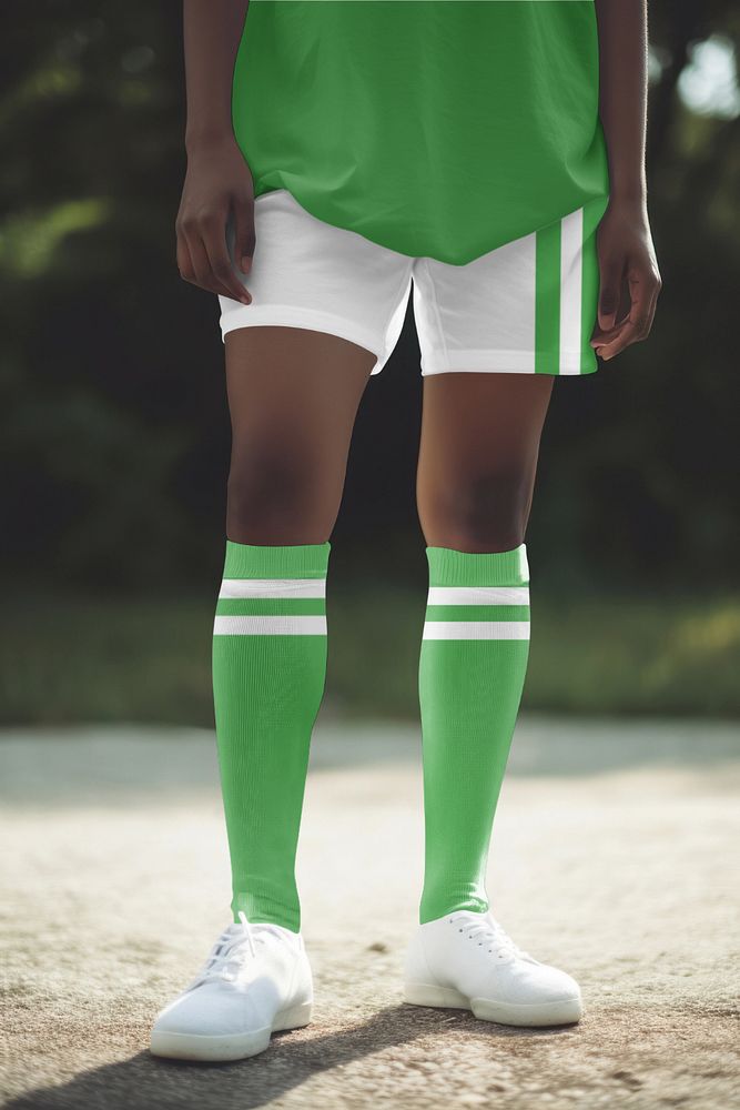 Editable sport socks mockup sportswear design