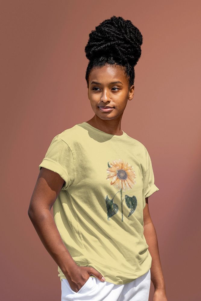 Fashionable t-shirt mockup, editable casual wear