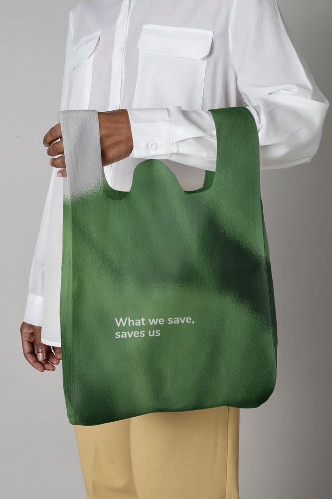 Editable tote bag mockup, eco-friendly design