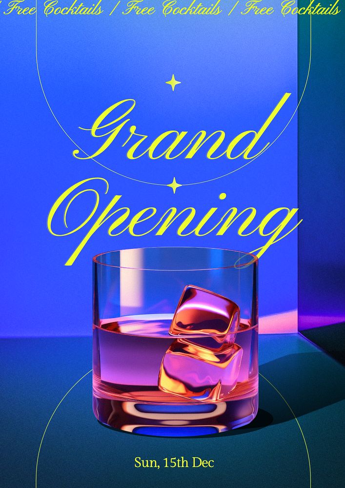 Grand opening poster template