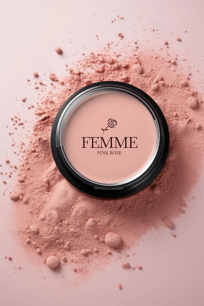 Pink eye shadow editable mockup