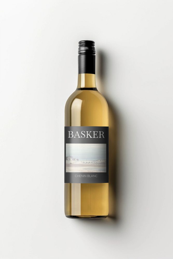 Wine bottle  editable mockup, drink packaging 