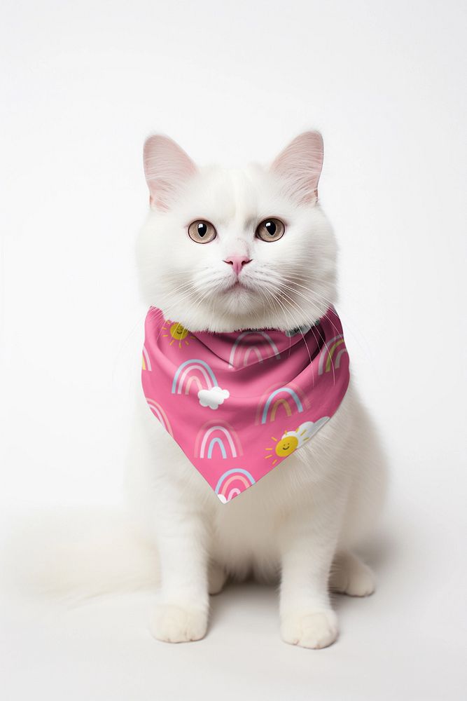 Cat's scarf  editable mockup, pet 