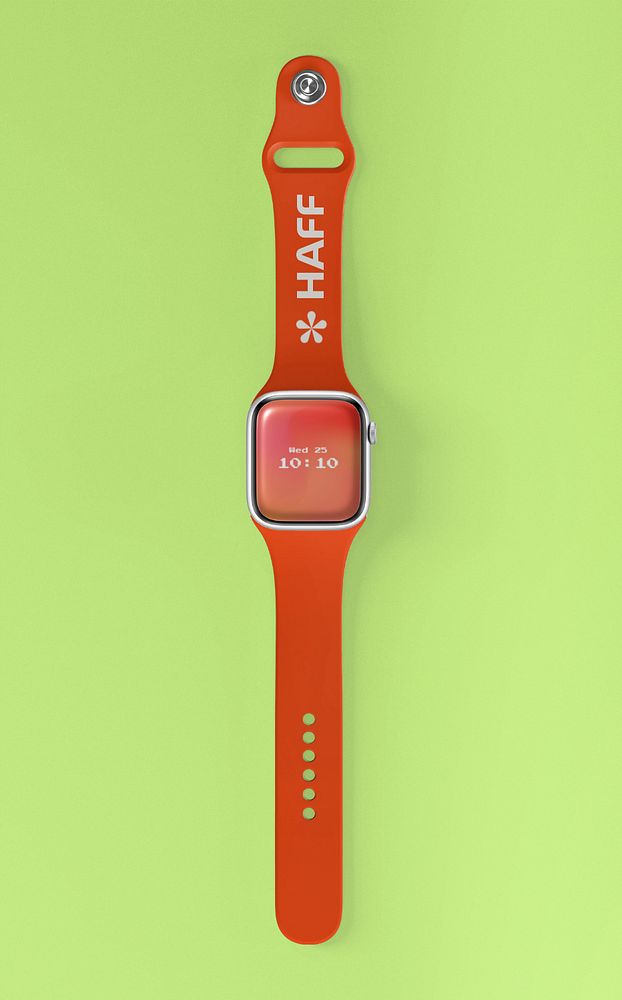 Smartwatch screen editable mockup, digital device