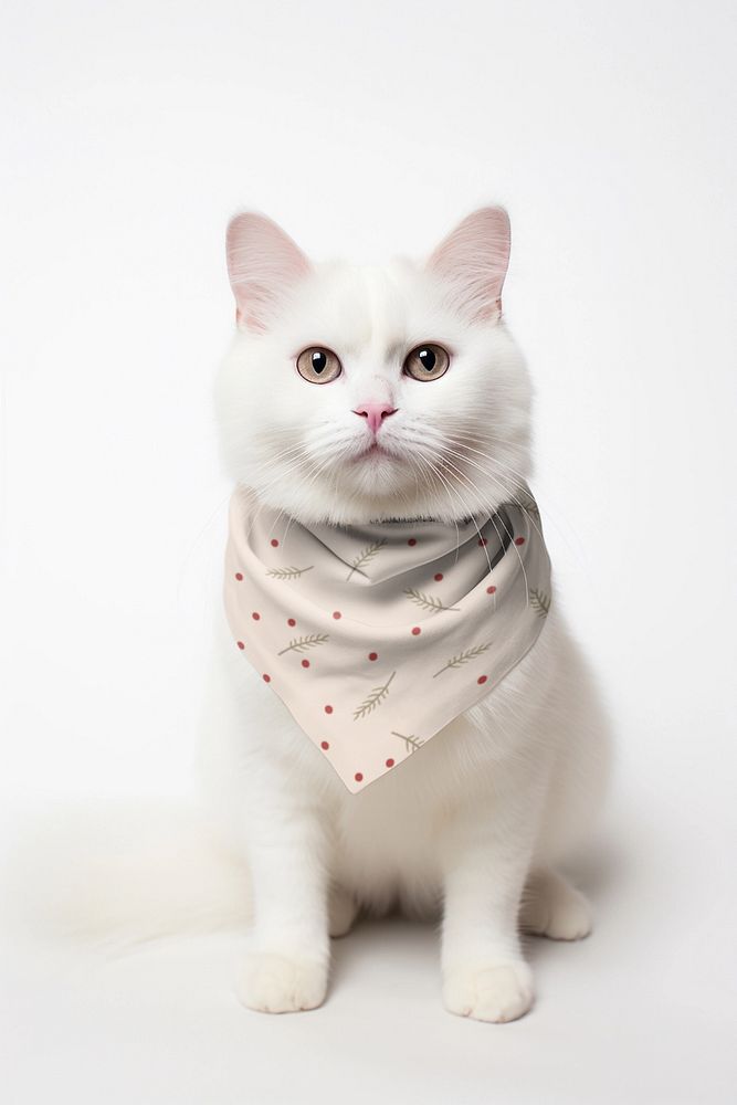 Cat's scarf editable mockup 