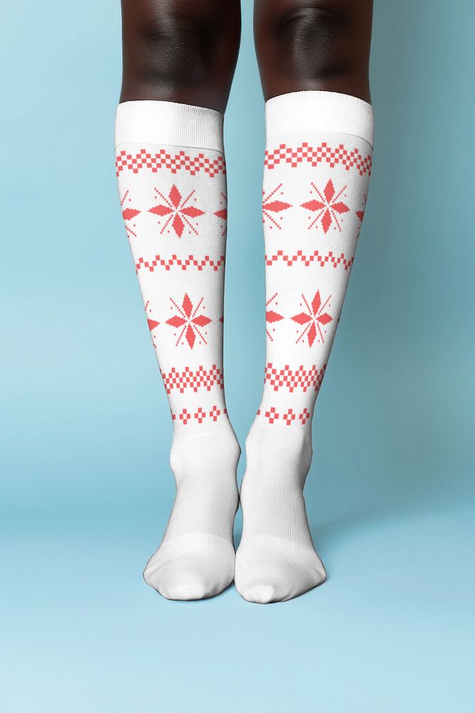 Christmas socks editable mockup 