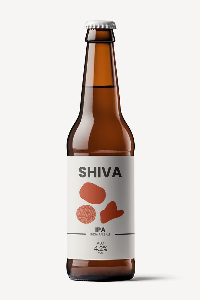 Beer bottle editable mockup