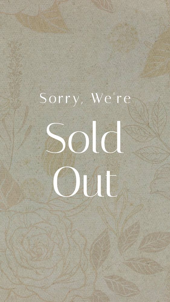 Sold out Pinterest pin template