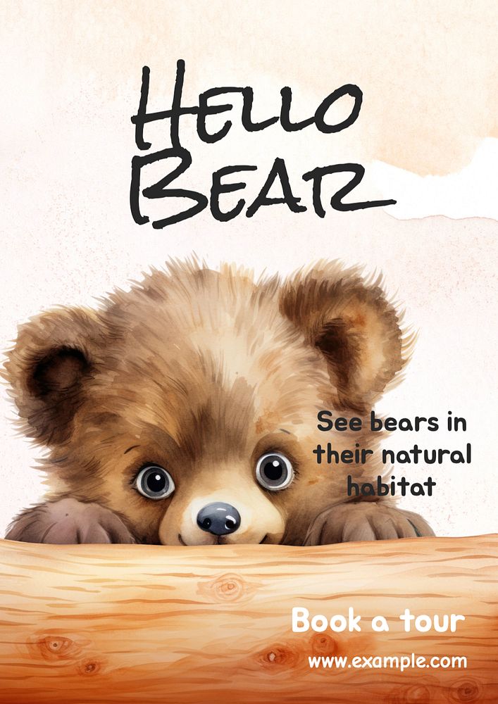 Bears poster template