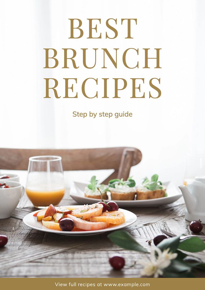 brunch recipes poster template