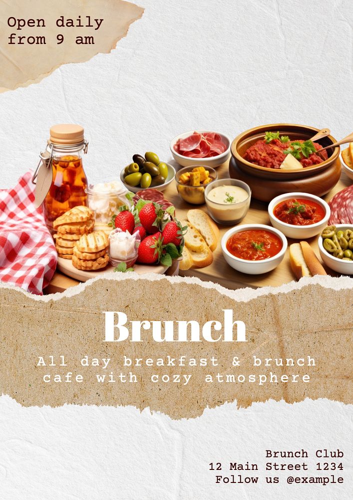 Brunch poster template