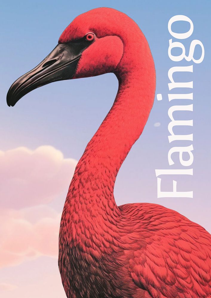 Flamingo poster template