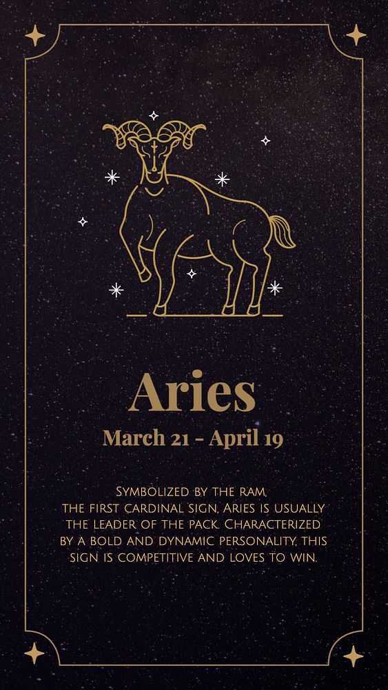 Aries Facebook story template