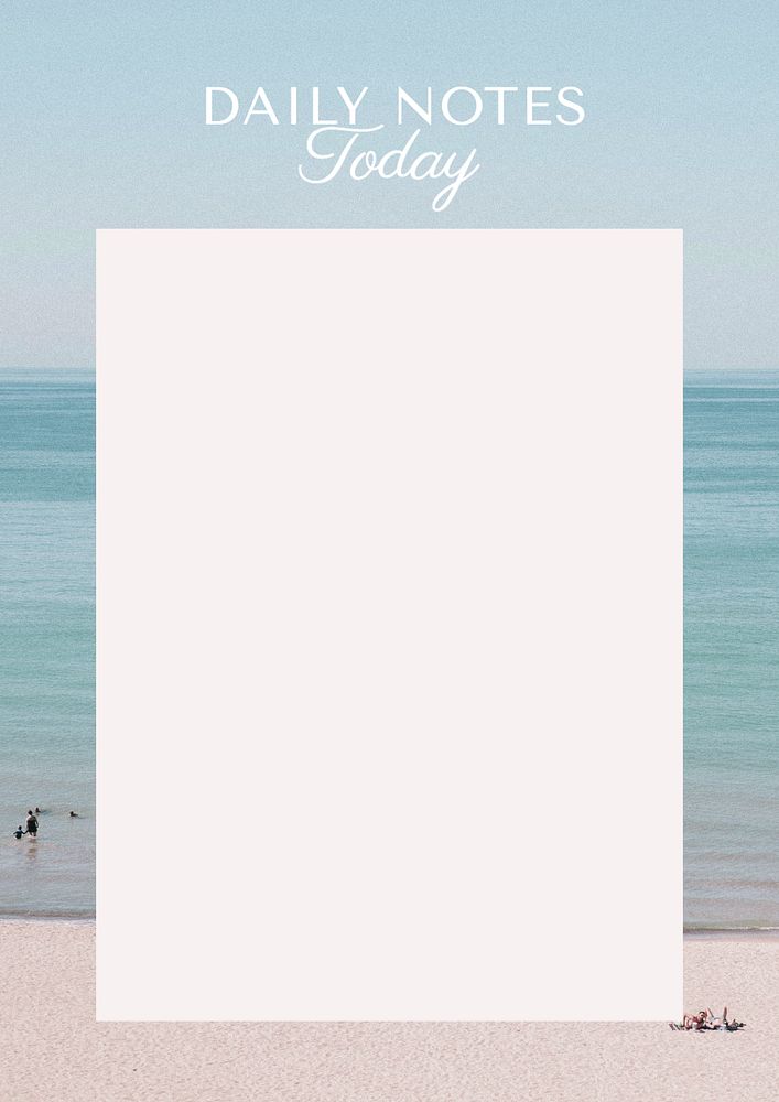 Daily notes planner template, editable design