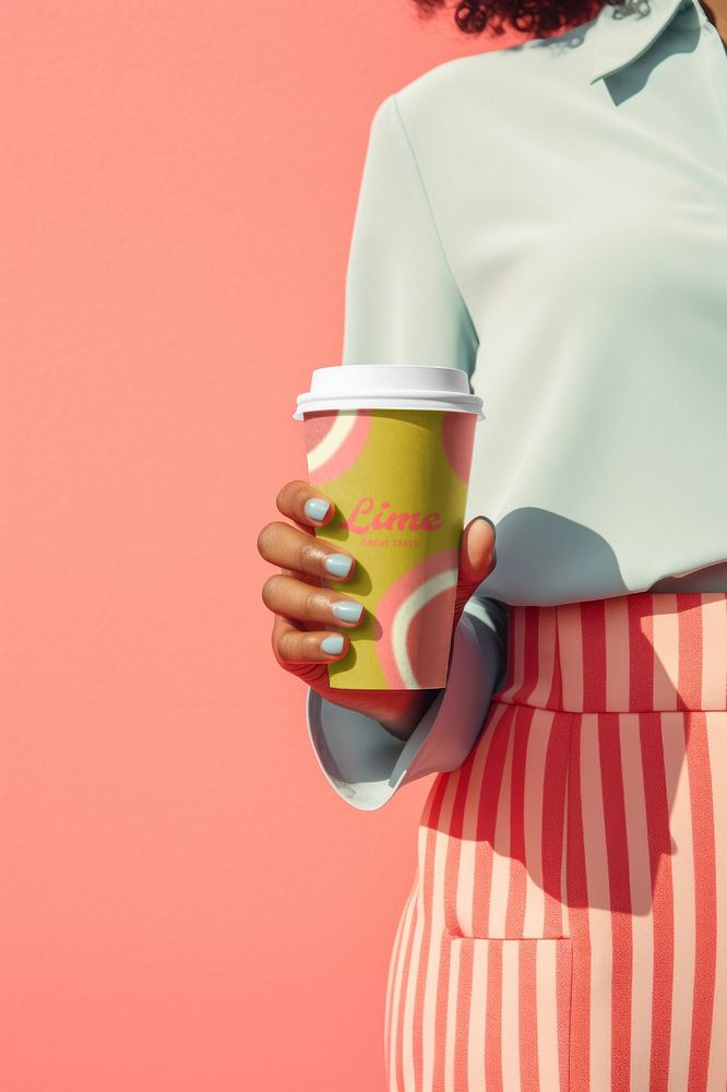 Coffee paper cup mockup, editable design