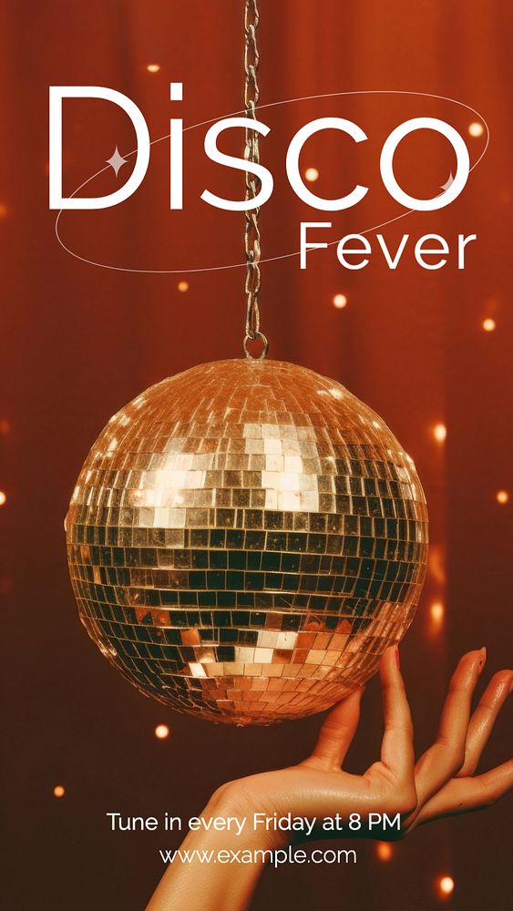 Disco fever Facebook story template