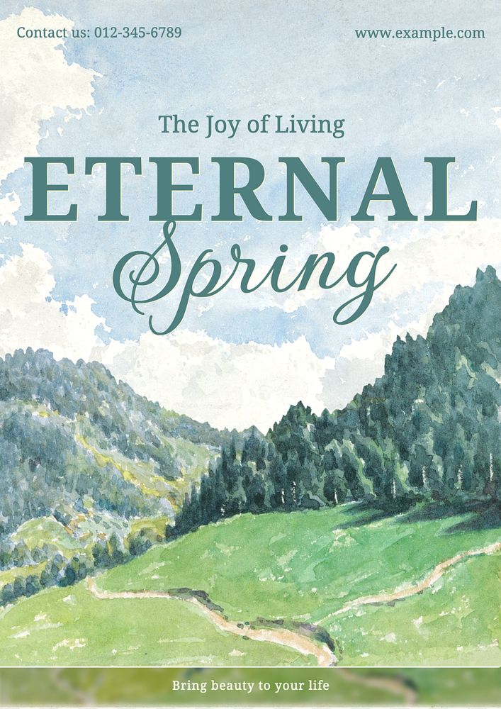 Eternal spring poster template