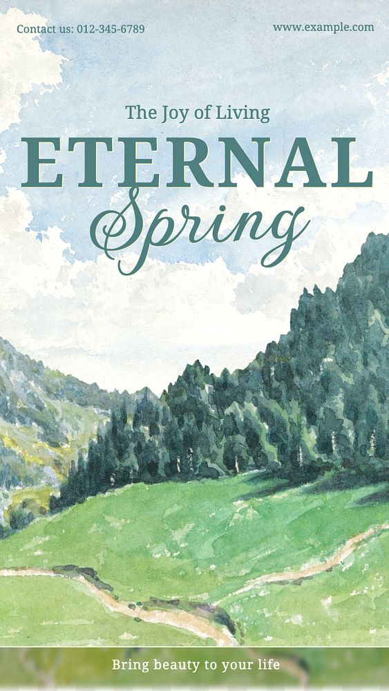 Eternal spring Facebook story template