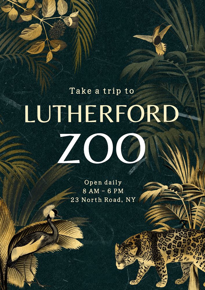 Zoo poster template