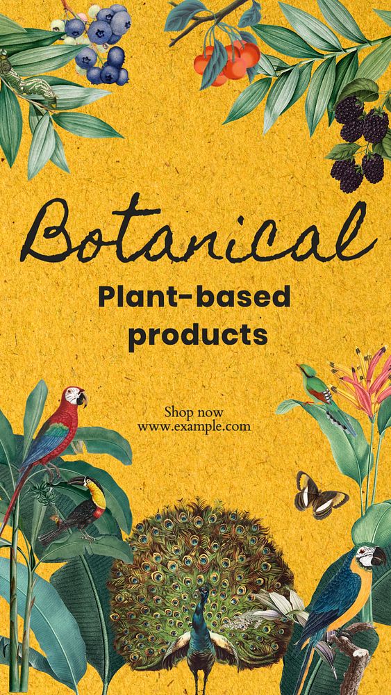 Botanical products Facebook story template