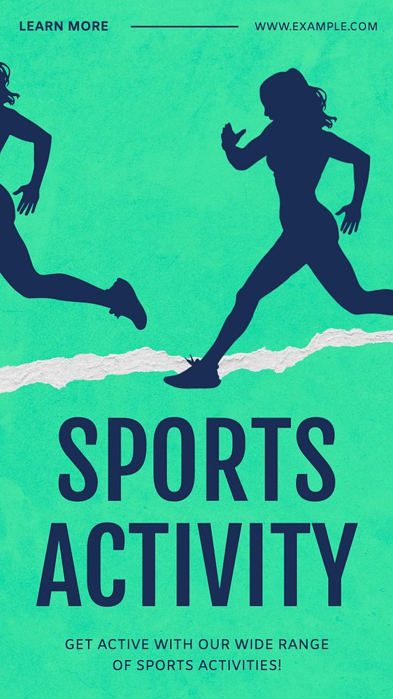 Sports activity Facebook story template