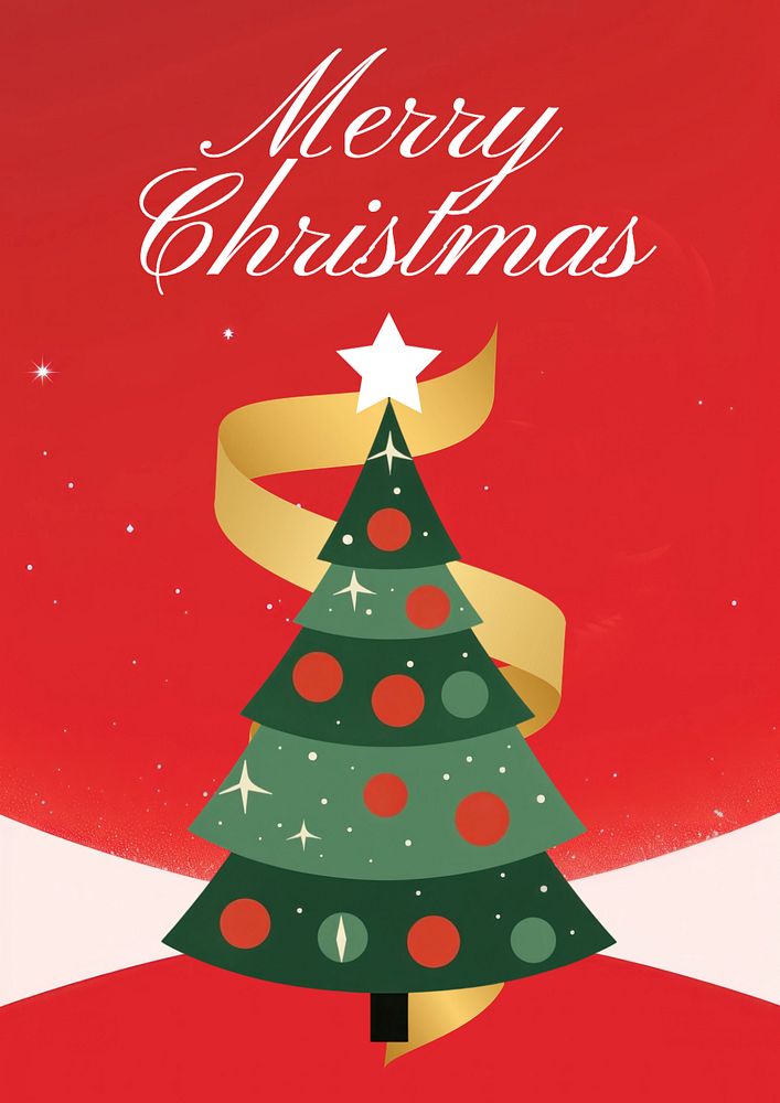 Merry Christmas poster template