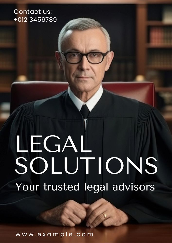 Legal solution poster template