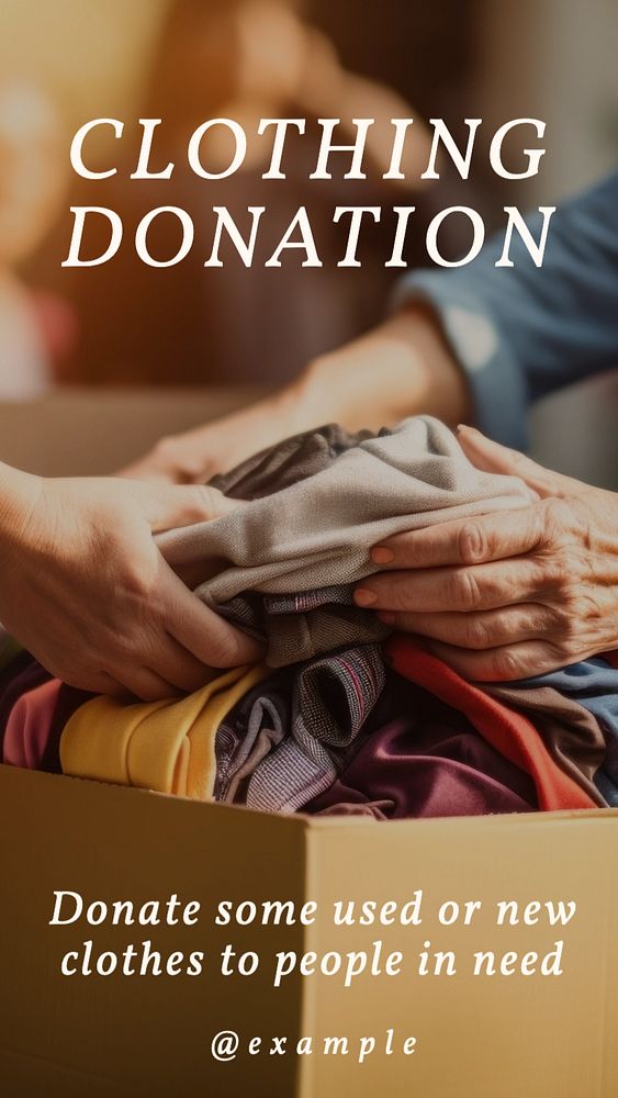 Clothing donation Facebook story template