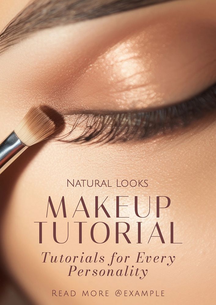 Makeup tutorial poster template