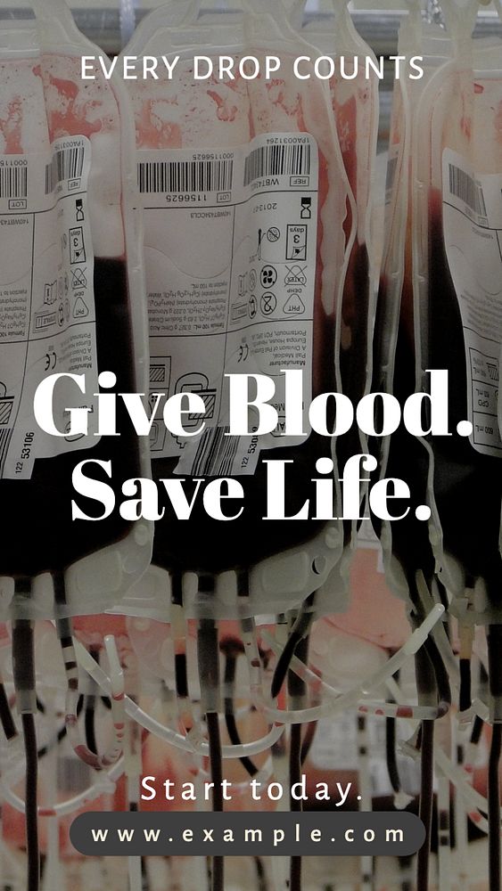 Blood donation Facebook story template