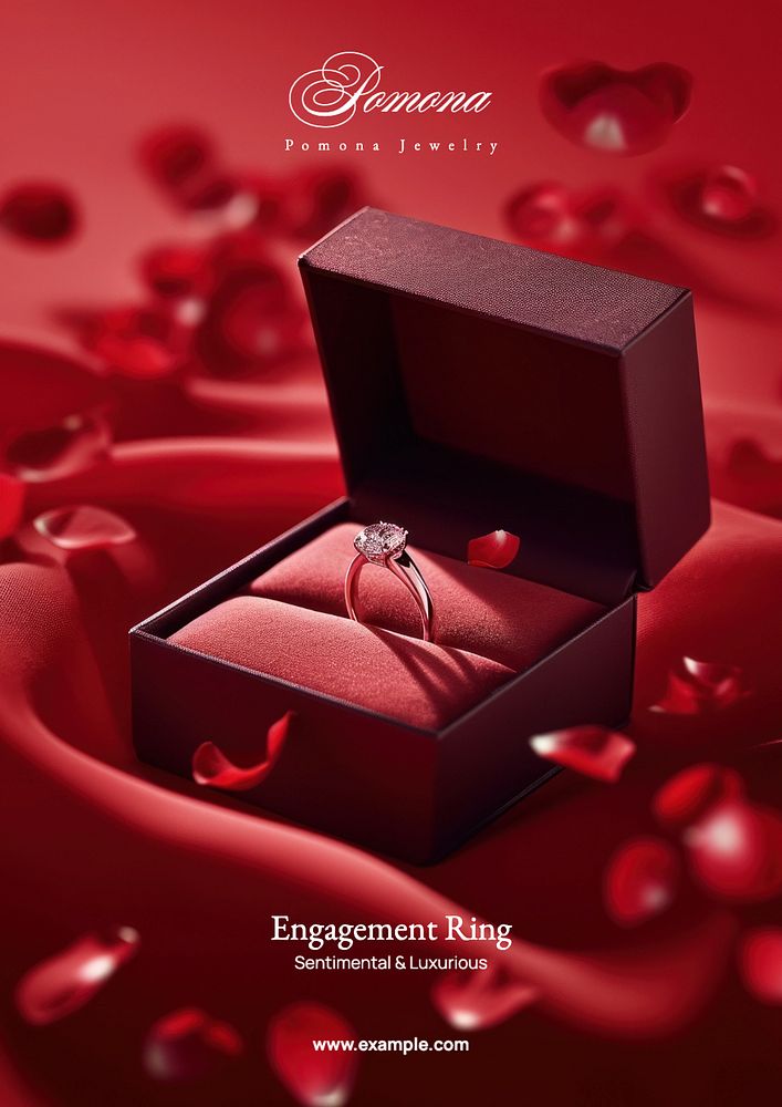 Engagement ring poster template