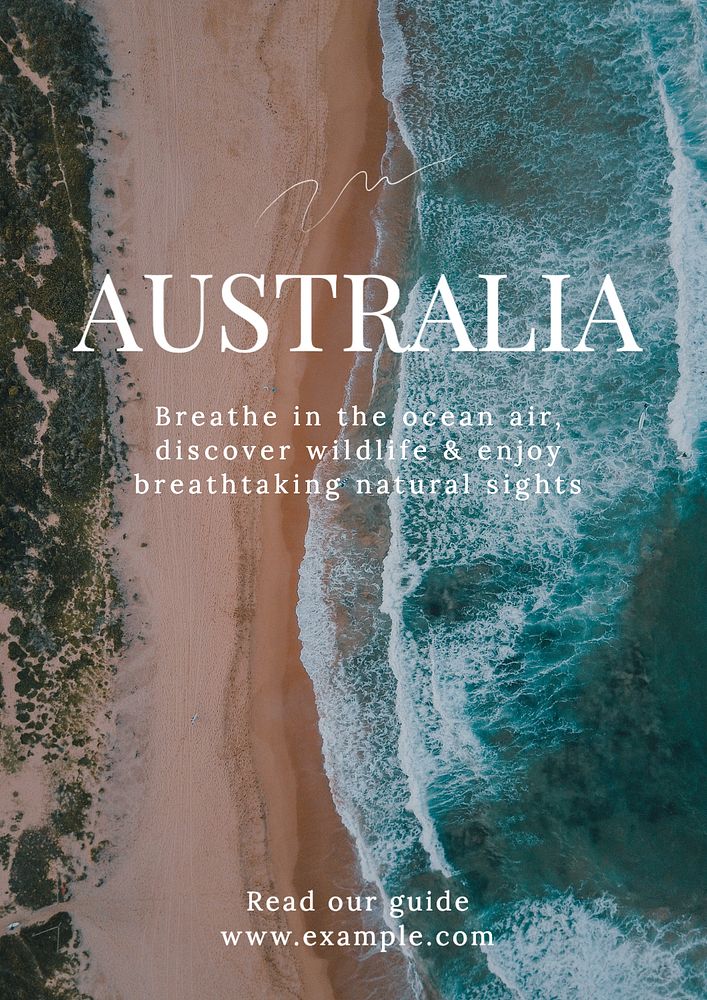 Australia travel poster template