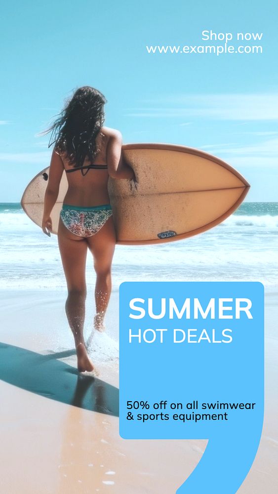 Summer sale  Instagram story template, editable text