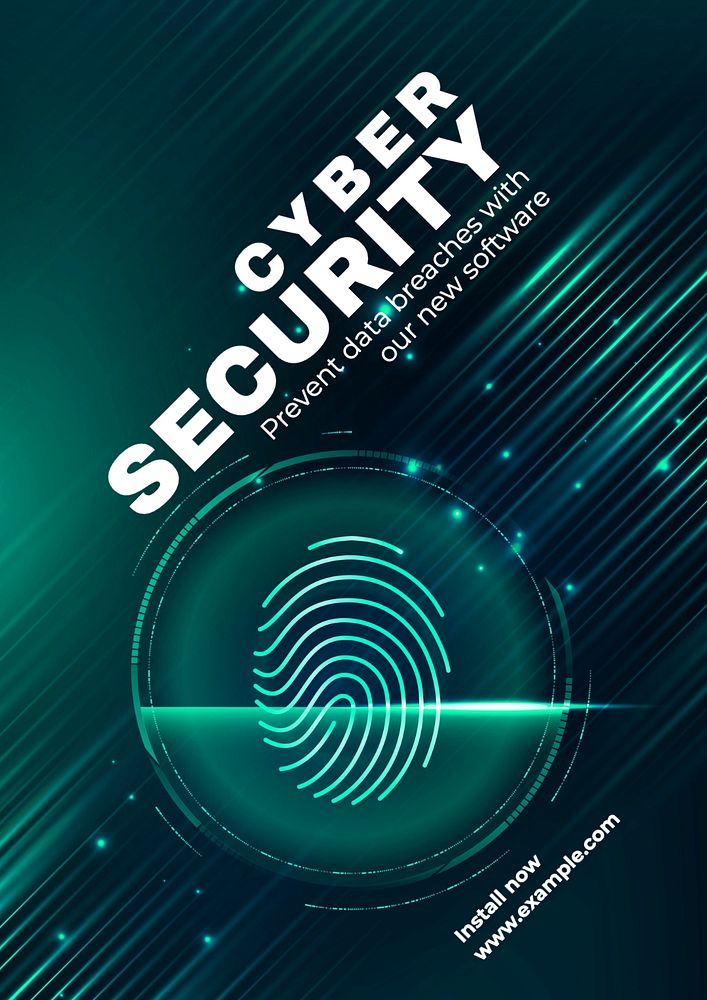 Cyber security poster template | Premium Editable Template - rawpixel
