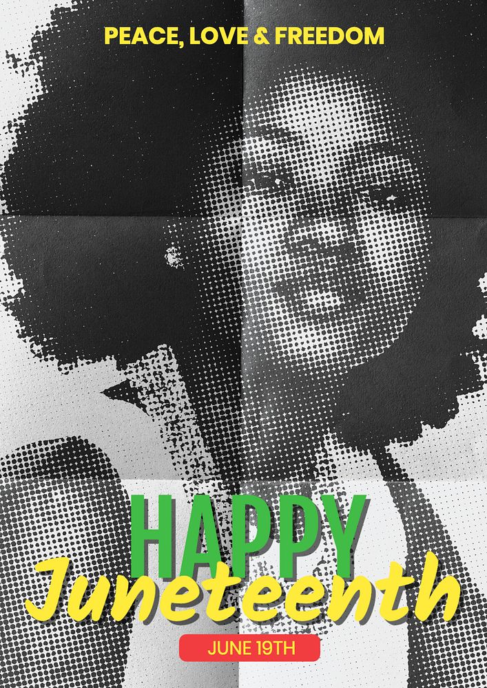 Happy Juneteenth poster template | Free Editable Template - rawpixel