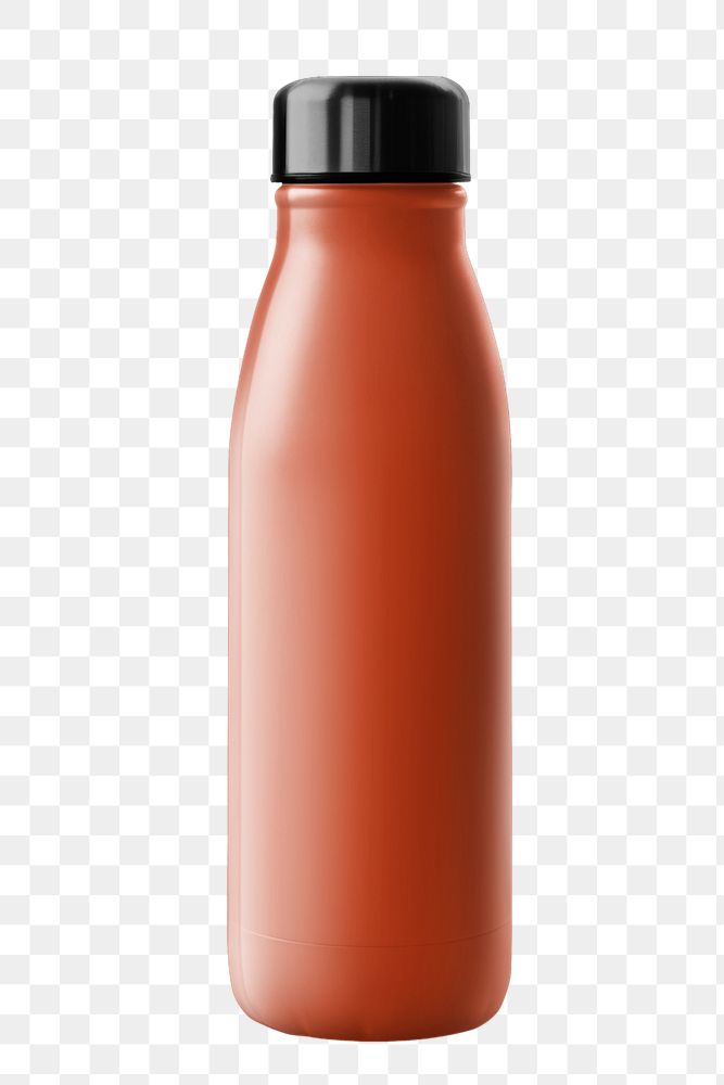 Insulated water bottle mockup, editable design