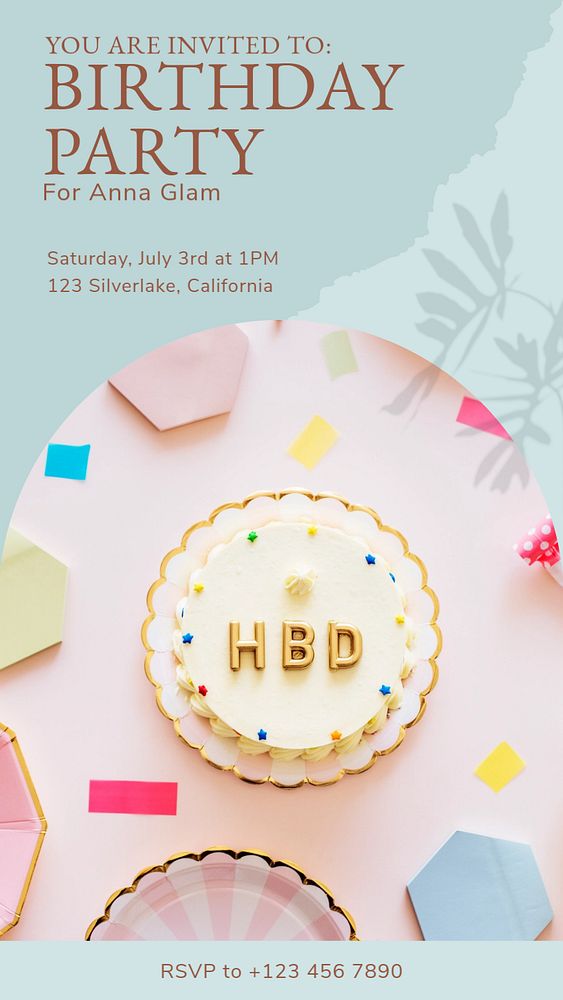 Birthday party social story template, editable text