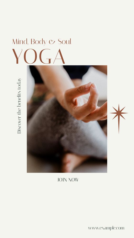 Yoga class Instagram story template, editable design