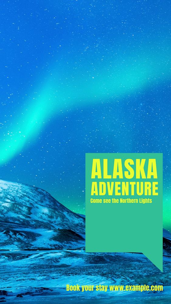 Alaska adventure Instagram story, editable social media design