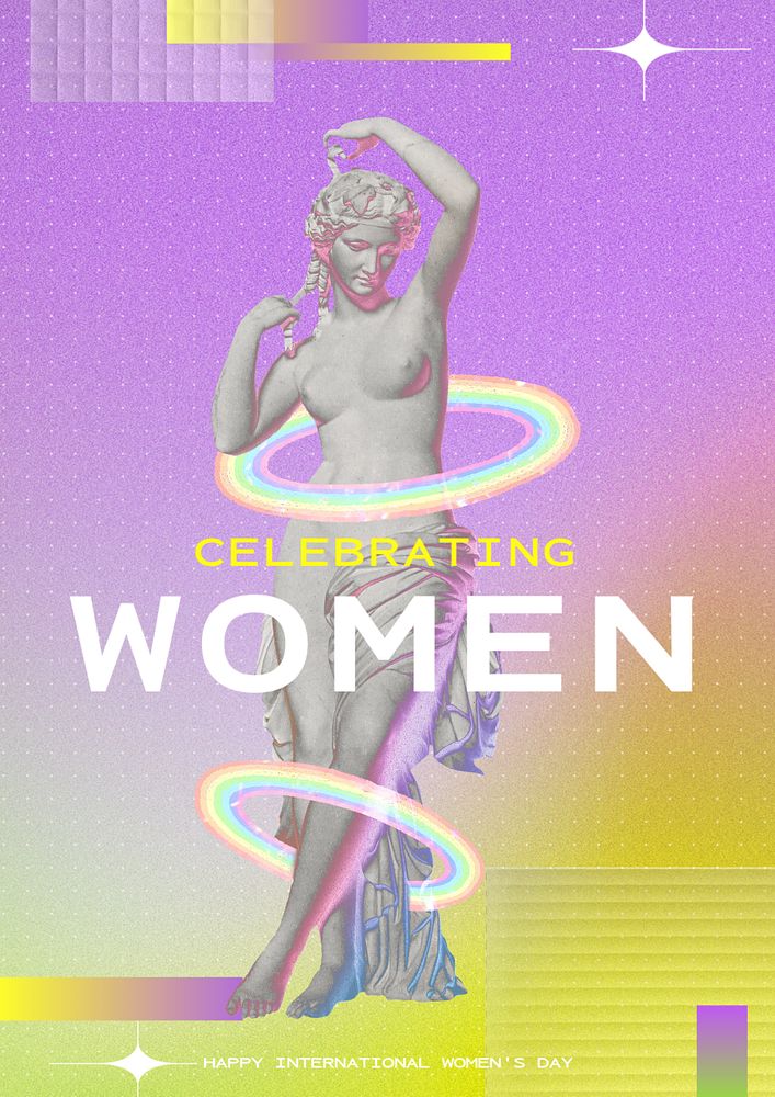 Celebrating women  poster template, editable text and design