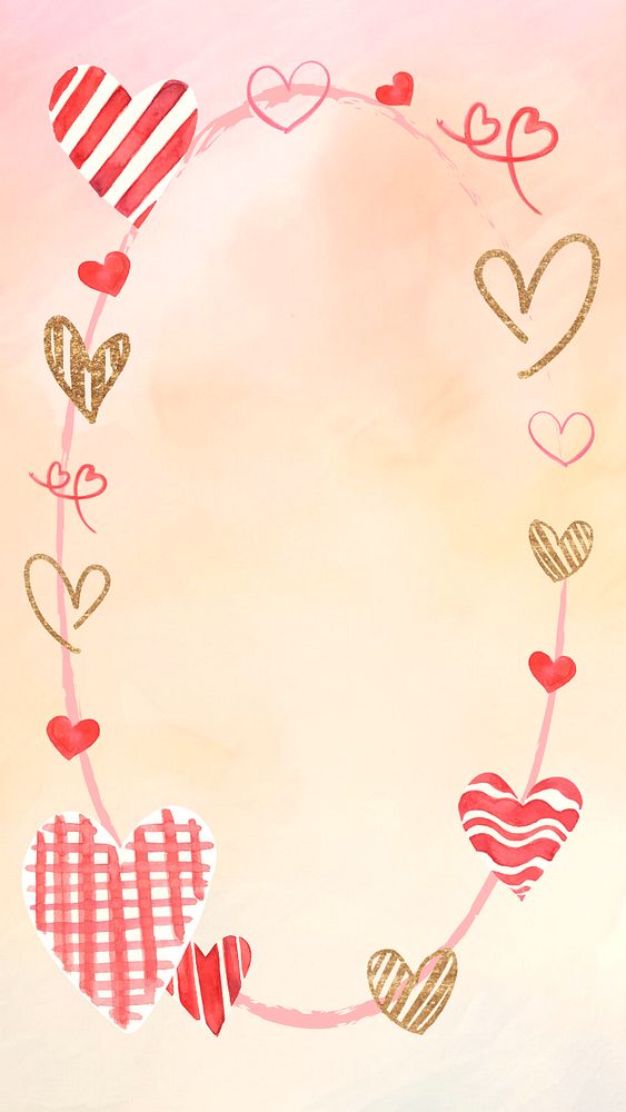 Cute love frame, editable background design