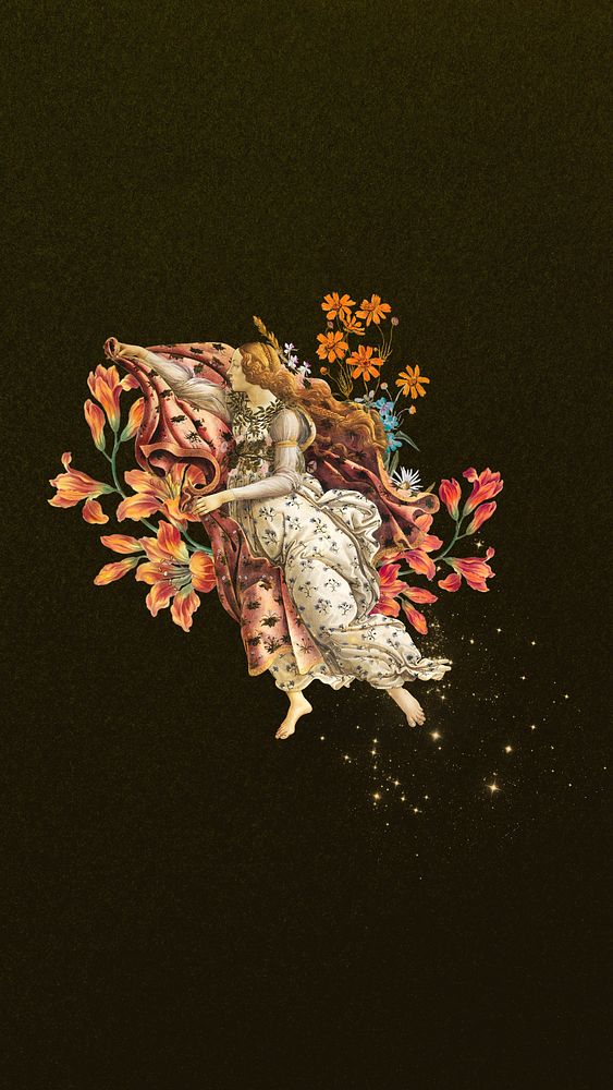 Sandro Botticelli's woman iPhone wallpaper. Remixed by rawpixel.