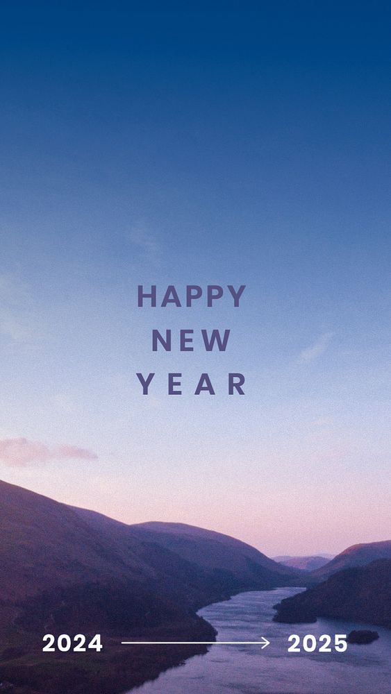 Aesthetic new year Instagram  story template, editable design