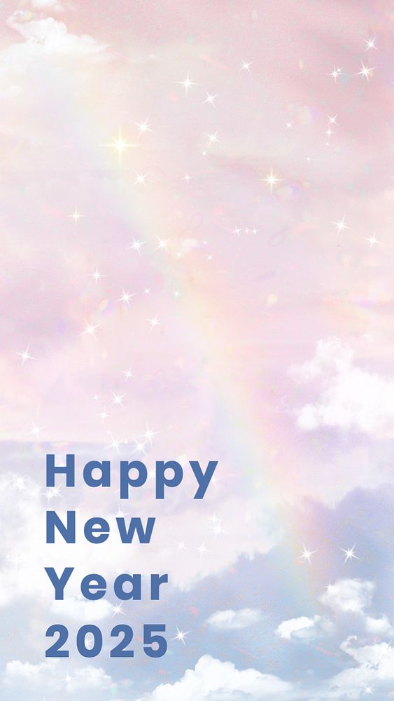 Aesthetic new year Instagram  story template, editable design