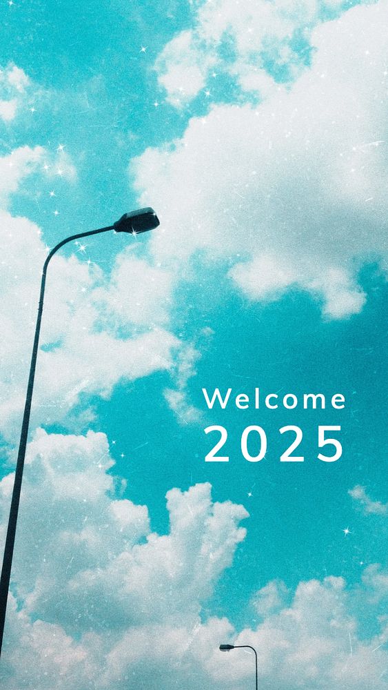 Welcome 2023 Instagram story template, aesthetic sky design