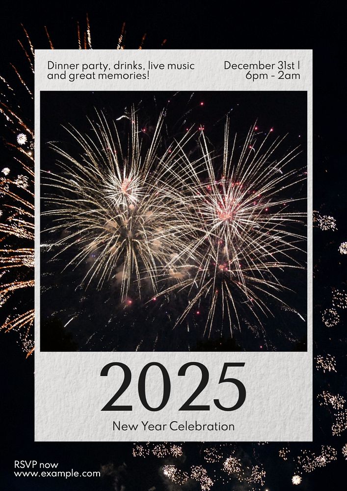 2023 new year  poster template, editable text and design