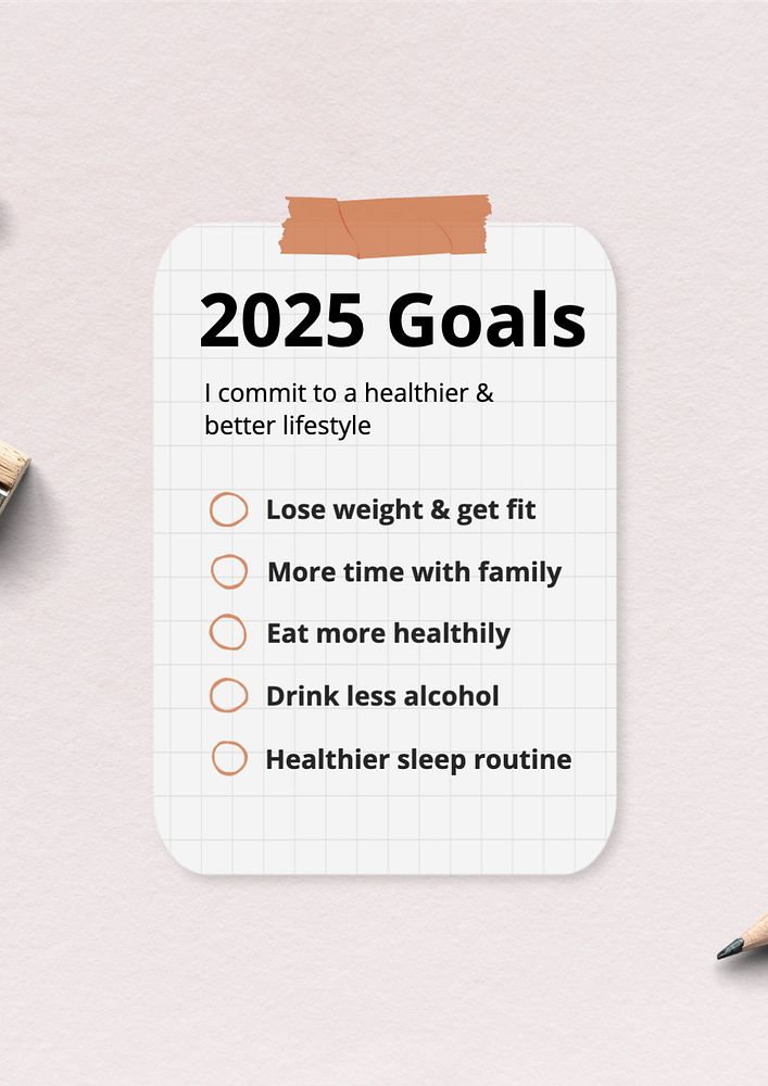 2023 goals poster template, editable text and design