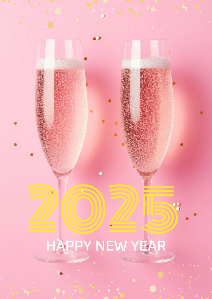 New year 2024 poster template, editable text and design