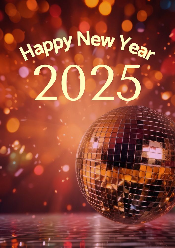 New year 2024 poster template, editable text and design