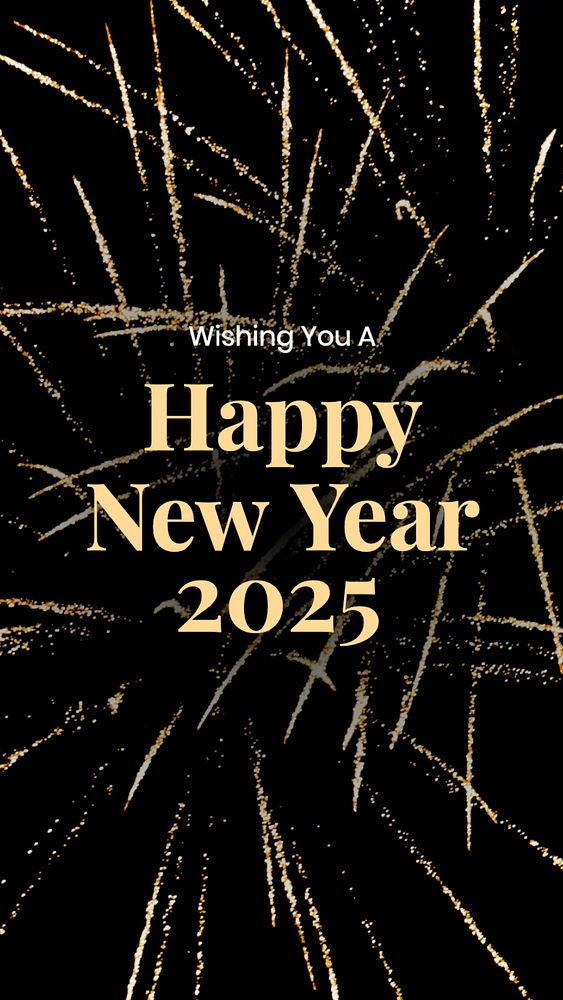 Happy new year  Instagram story template, editable text